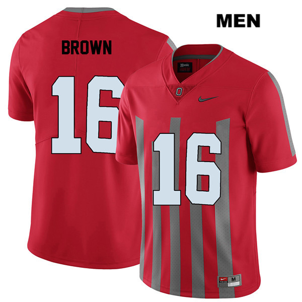 Ohio State Buckeyes Men's Cameron Brown #16 Red Authentic Nike Elite College NCAA Stitched Football Jersey WO19W55JM